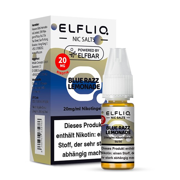 Elfliq by Elfbar Bluerazz Lemonade 10ml Nikotinsalzliquid