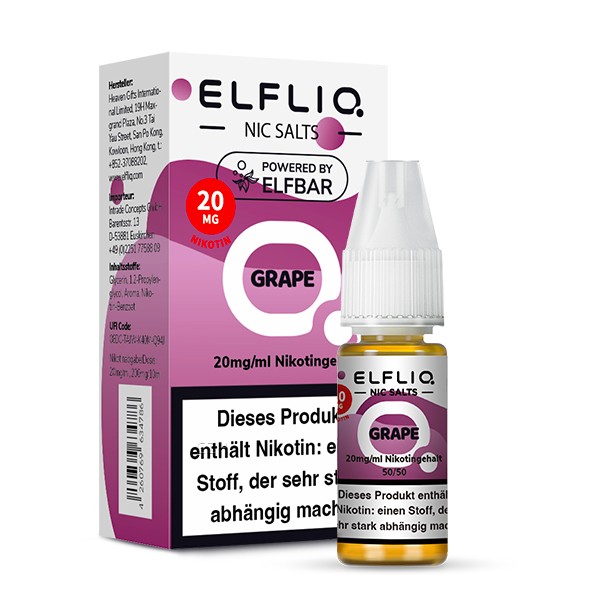 Elfliq by Elfbar Grape 10ml Nikotinsalzliquid