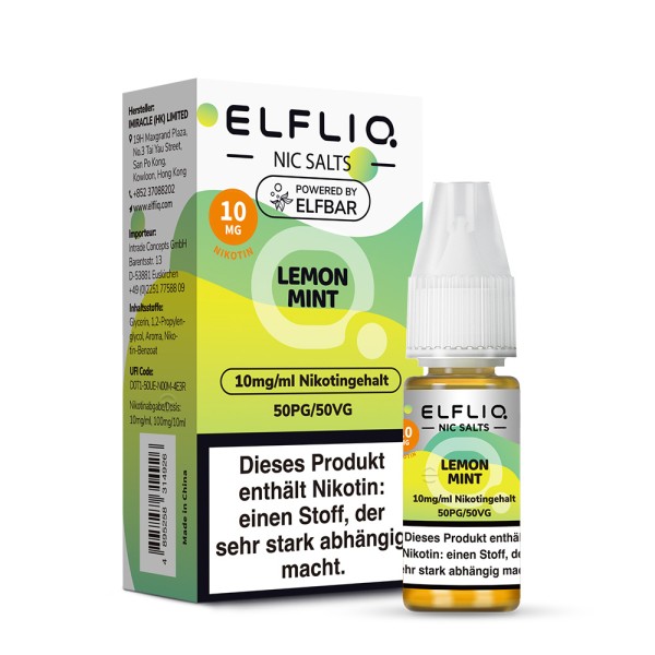 Elfliq Lemon Mint 10ml Nikotinsalzliquid