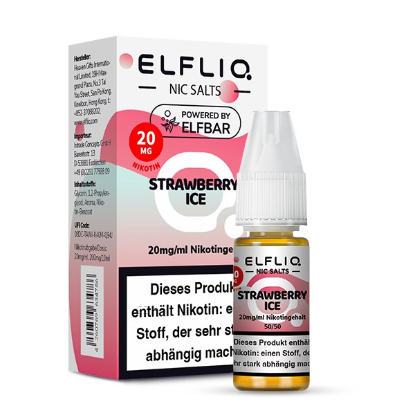 Elfliq by Elfbar Strawberry Ice 10ml Nikotinsalzliquid