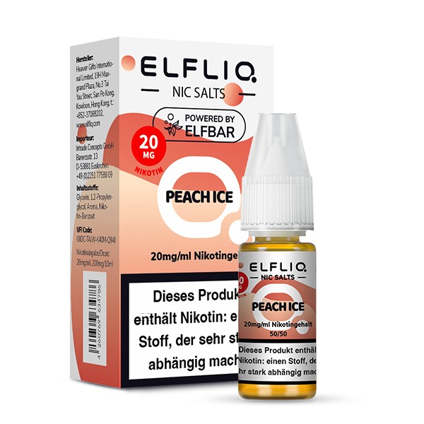 Elfliq by Elfbar Peach Ice 10ml Nikotinsalzliquid